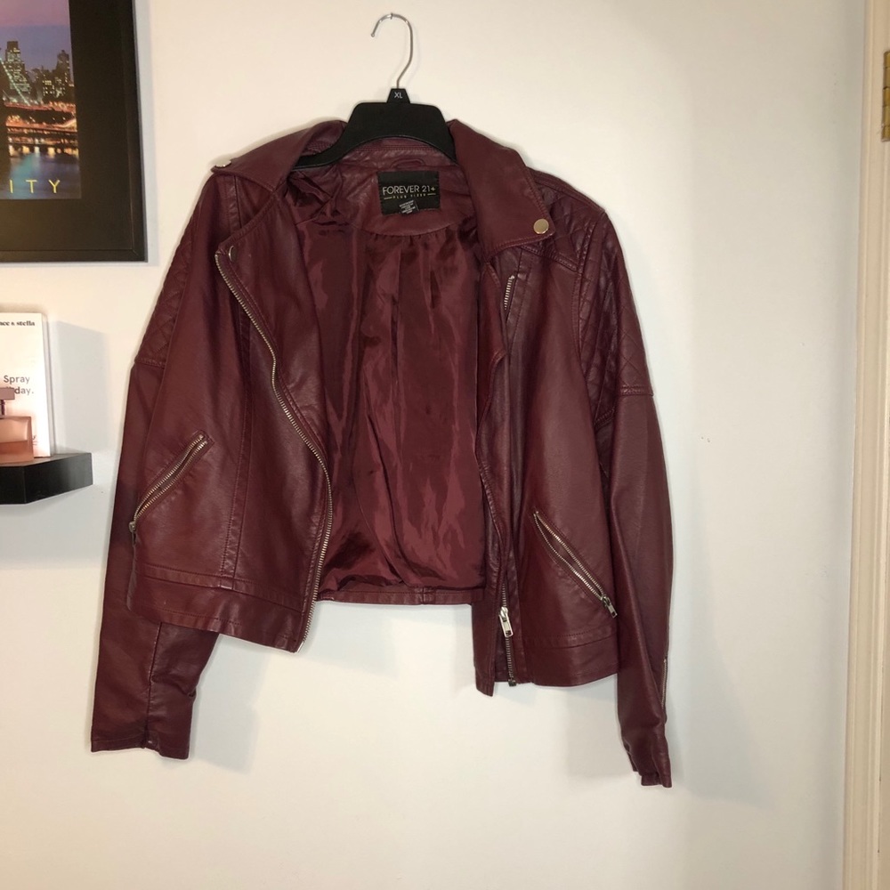 Burgundy Leather Jacket